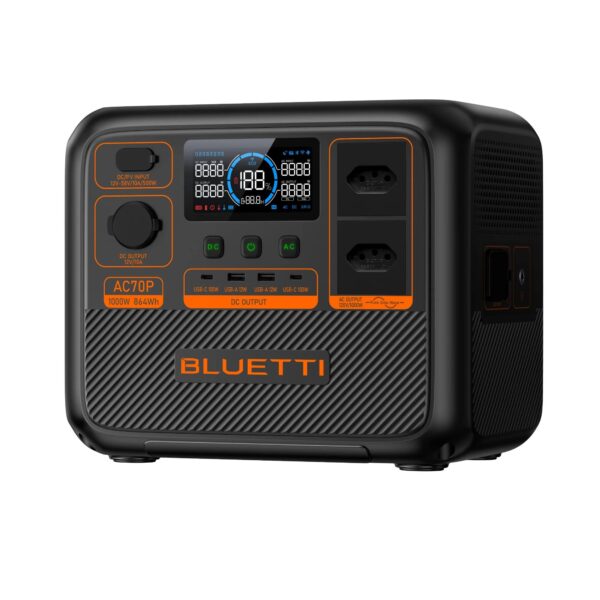 BLUETTI AC70P Estação de Energia Portátil | 1000 W 864 Wh
